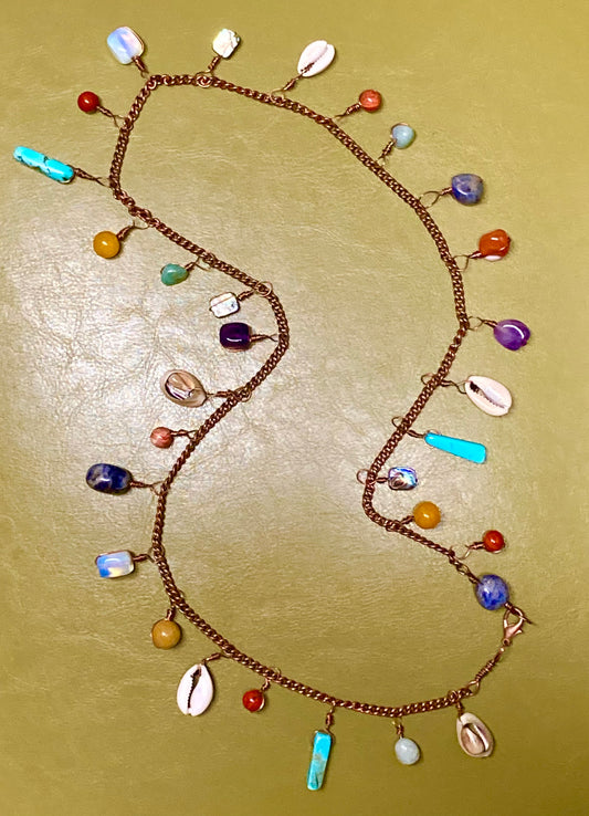 Mixed crystal waist chain